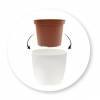 Brussels Diamond Round 18cm Branco Brilhante- Elho