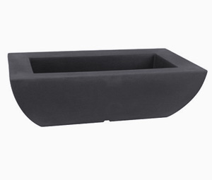 Jardineira rectangular rotomoldada - Antracite